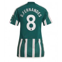Fotbalové Dres Manchester United Bruno Fernandes #8 Dámské Venkovní 2023-24 Krátký Rukáv